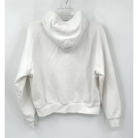 ATHLETA forever fleece hoodie 1/2 zip sweatshirt pullover bright white casual M - Picture 8 of 10